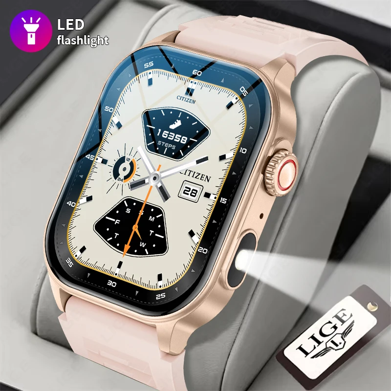 LIGE ساعة ذكية للنساء بلوتوث توصيل الهاتف 24 ساعة مراقبة الصحة سوار رياضي ساعة ذكية رقمية هدية للرجال والنساء #1