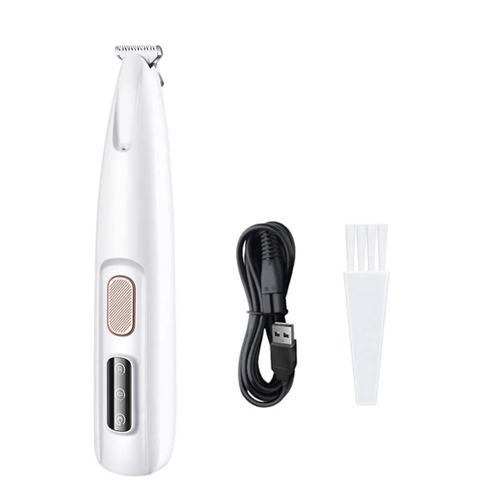 2024 New Dog Trimmers With Led Light Low Noise Fully Waterproof Rechargeable Clipper For Dogs Cats Trimming Eyes Ears