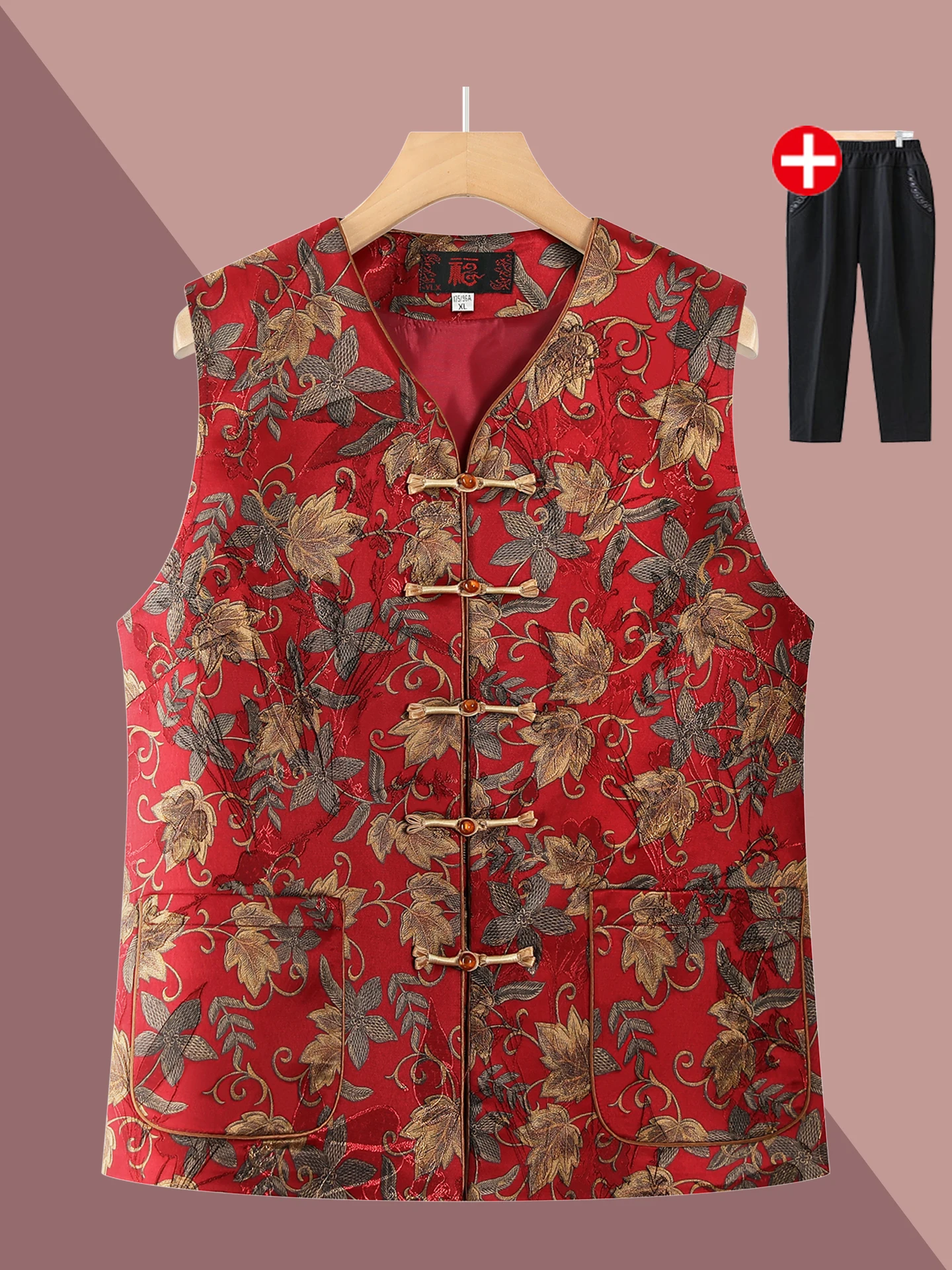 Ly feminino chinês sle vela colete outono faion outerwear jogo interno e mãe roupas solto ajuste redondo ne