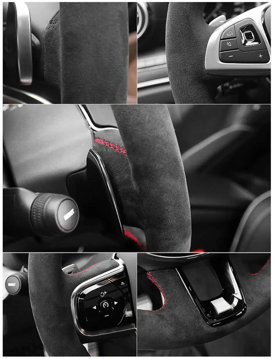 Für Honda Civic 9 2012 2013 2014 2015 Auto-Lenkradbezug Geflochtenes Wildleder Autozubehör Auto-Innenausstattung – Detail 5