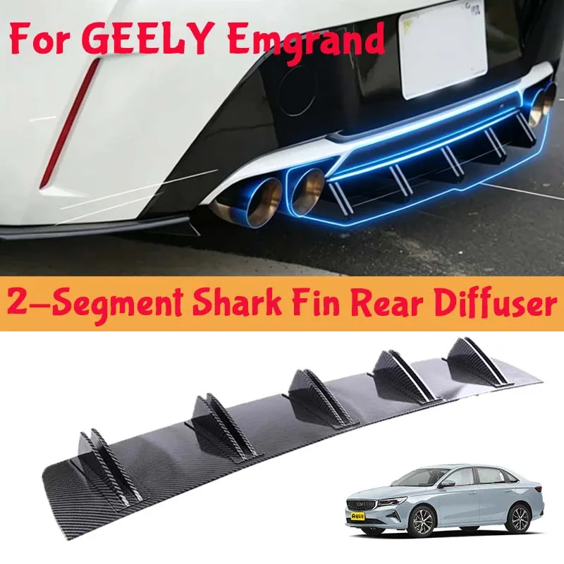 For GEELY Emgrand Shark Fin Rear Diffuser Split Chassis Spoiler Auto Aerodynamic Parts Aerodynamic Modification