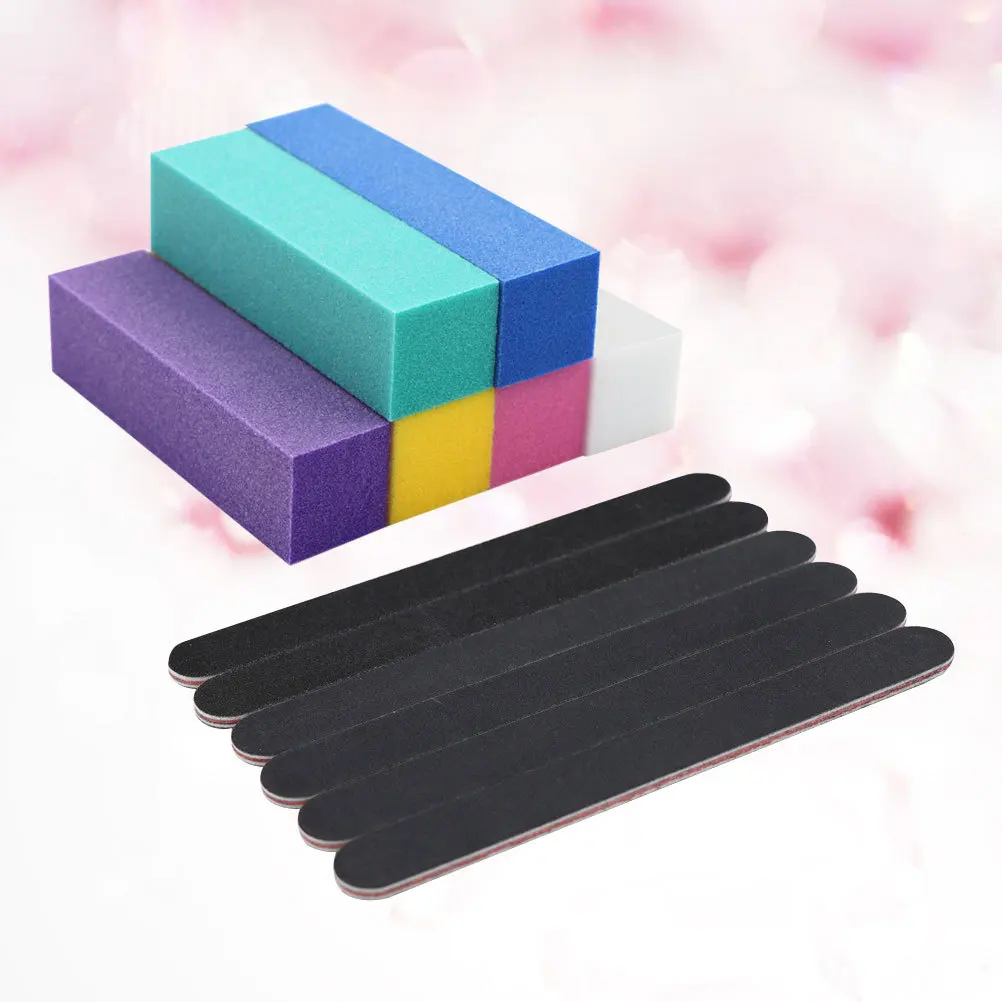 13個入りネイルアートツールキット、プロ用マニキュアセット、爪やすり、バッファー、ポリッシュ、アクリル、付け爪、自然な爪、女性用