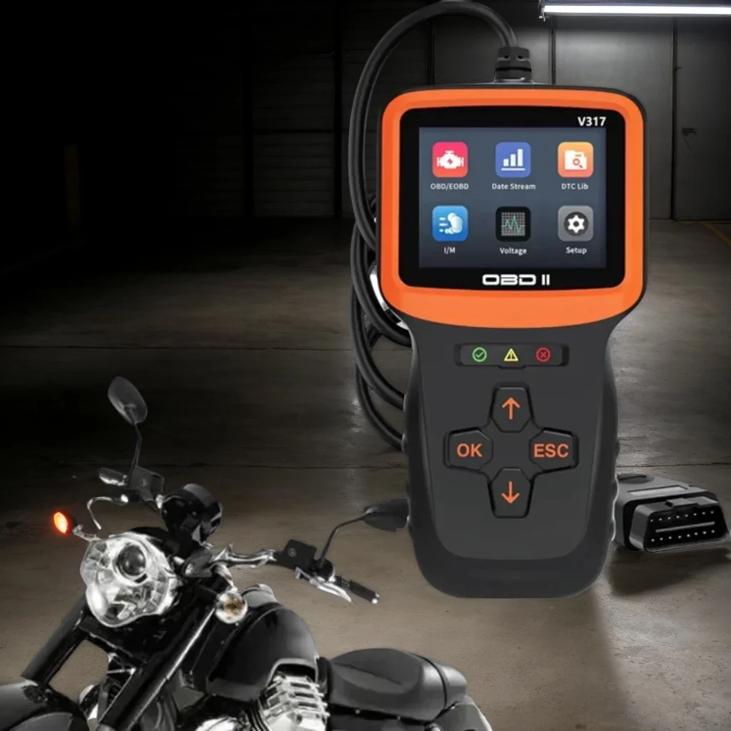 

Сканер OBDII для мотоциклов и автомобилей V317 — библиотека 10 000 DTC и данные в реальном времени для транспортных средств 1996–2024 гг.