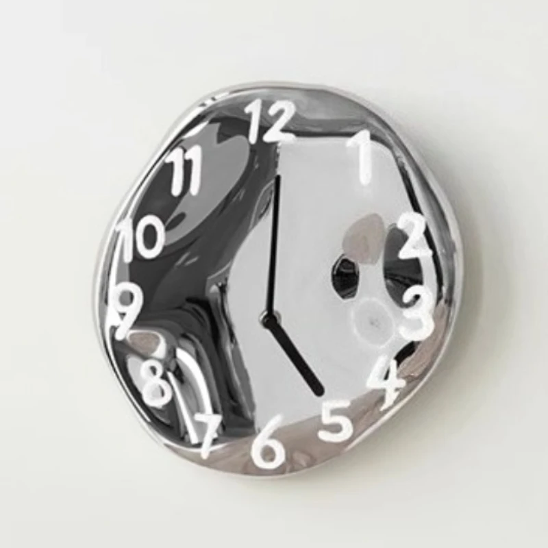 Electroplated Hanging Clock Bedroom Wall Clocks Living Rooms Suspend Watch Home Furnishings Ceramic Modern Silent Accessories