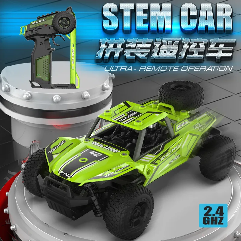 1:18 Rc Car Diy Building Blocks Kit Assembly Stem Off Road Climbing Simulation Model Remote Control Cars Gift Toy For Boy