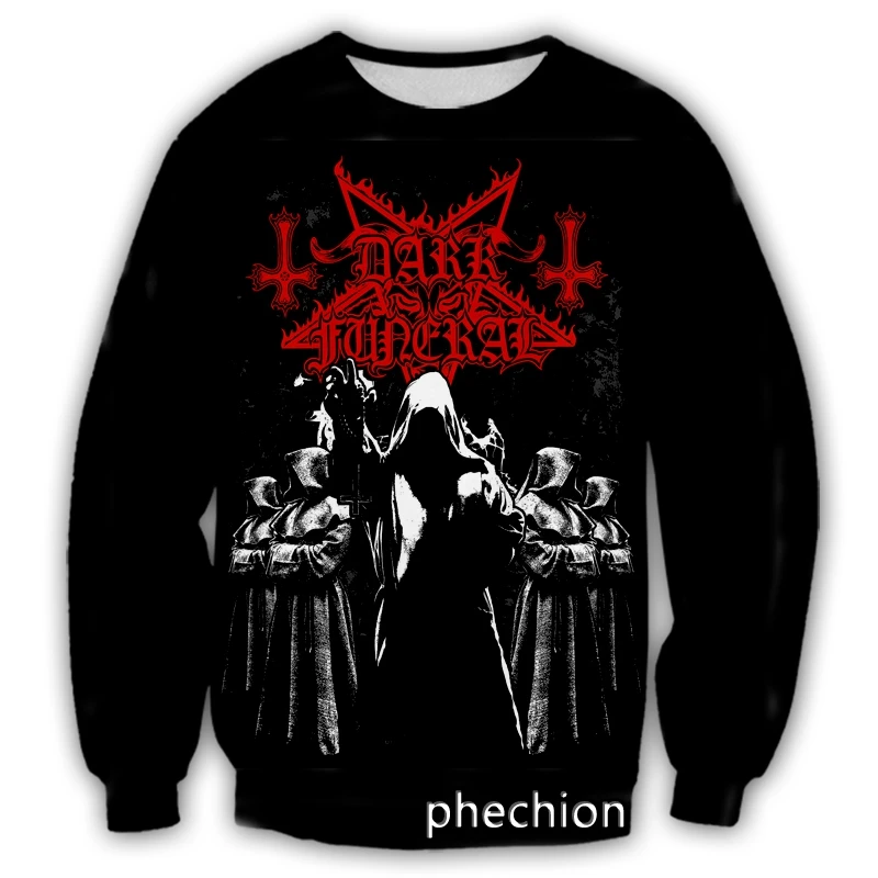 

phechion New Men/Women Dark Funeral Band 3D Print Casual Sweatshirt Men Fashion Streetwear Loose Sporting Sweatshirt D140