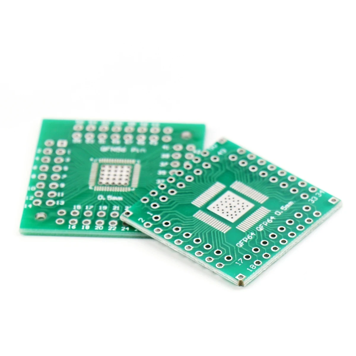 10Pcs QFN10 QFN16 QFN20 QFN32 QFN44 QFN56 QFN64 Adapter Board QFN to 0.5mm 0.65mm 0.8mm SMT Test Board PCB Plate