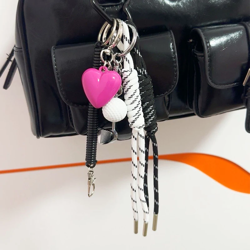 Fashion Matching Color Climbing Rope Bag Charm Cartoon Badminton Pendant Key Pendant Bag Pendant Party Gifts