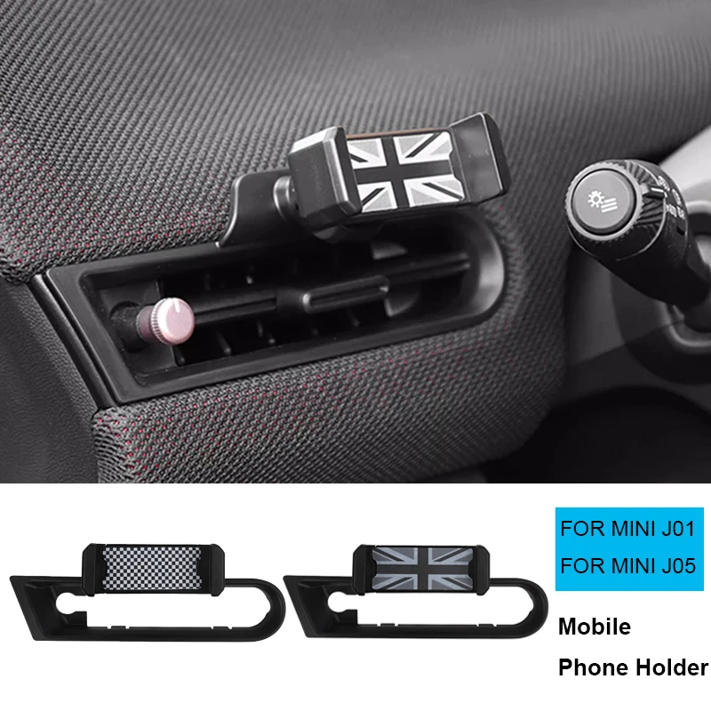 Car Phone Holder for Mini Cooper E SE J01 EV J05 Aceman 2024 Car Air Vent Phone Mount Shockproof Auto Interior for J01 J05 Parts