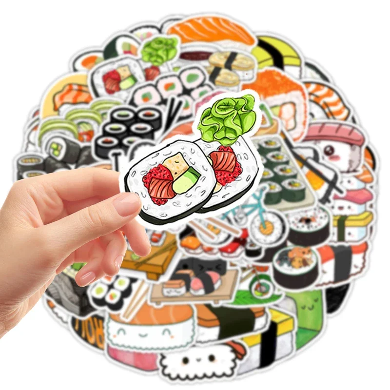 

50PCS Kawaii Ramen Noodles Stickers Pack Japanese Food Vinyl Waterproof Decal for Laptop Water Bottles Scrapbook Journal