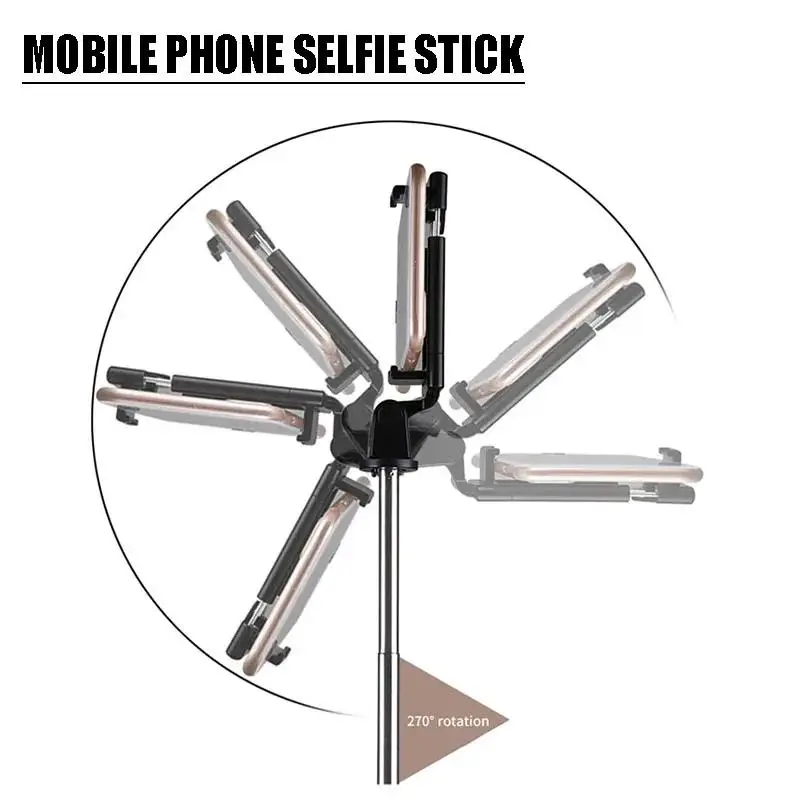 ขาตั้งกล้อง Universal Telescopic Stick พร้อมที่วางโทรศัพท์คลิป Selfie Stick ขาตั้งกล้องอลูมิเนียมสําหรับโทรศัพท์มือถือสําหรับโทรศัพท์สมาร์ททั้งหมด