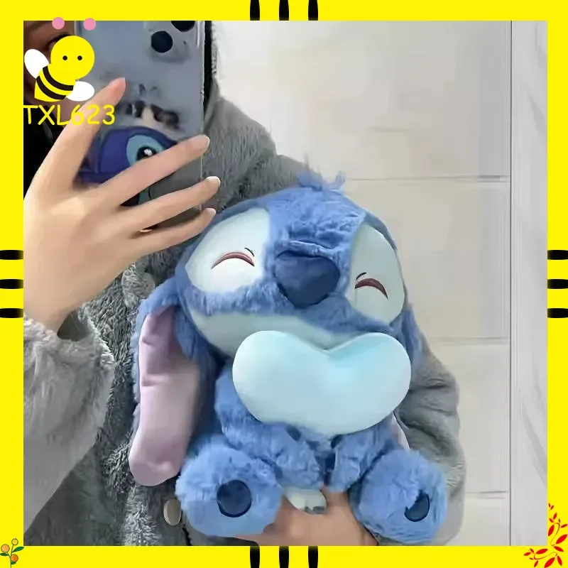 

Плюшевая кукла Лило и Стич с сердцем, милая мягкая игрушка, подарок на День святого Валентина