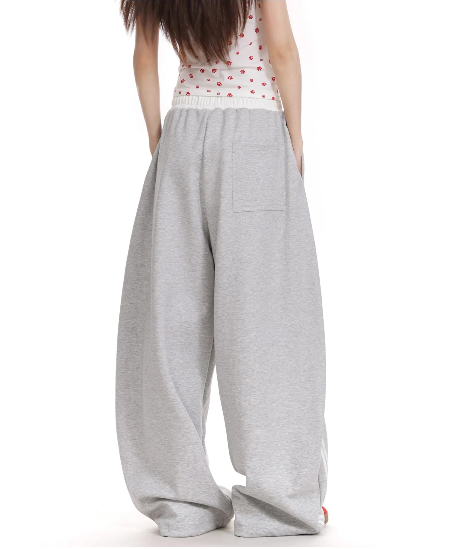 Calça de moletom com cordão e estampa do alfabeto, solta, reta, cintura alta, americana, vintage, 2000s, casual, rua, hip hop, quente