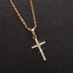 Hot Selling Jewelry Cross Pendant Necklace Dengan Zircon Desain Modis Dan Personal Rantai Leher Hip Hop Populer 10 liontin ortodoks penjualan terbaik - №