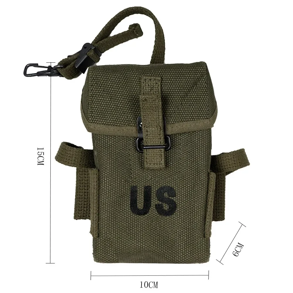 WWII WW2 M1956 Equipment Long Pouch Tactical Bag Replica WW2 US Korean War Sport Gear Mini Backpack Kettle Belt