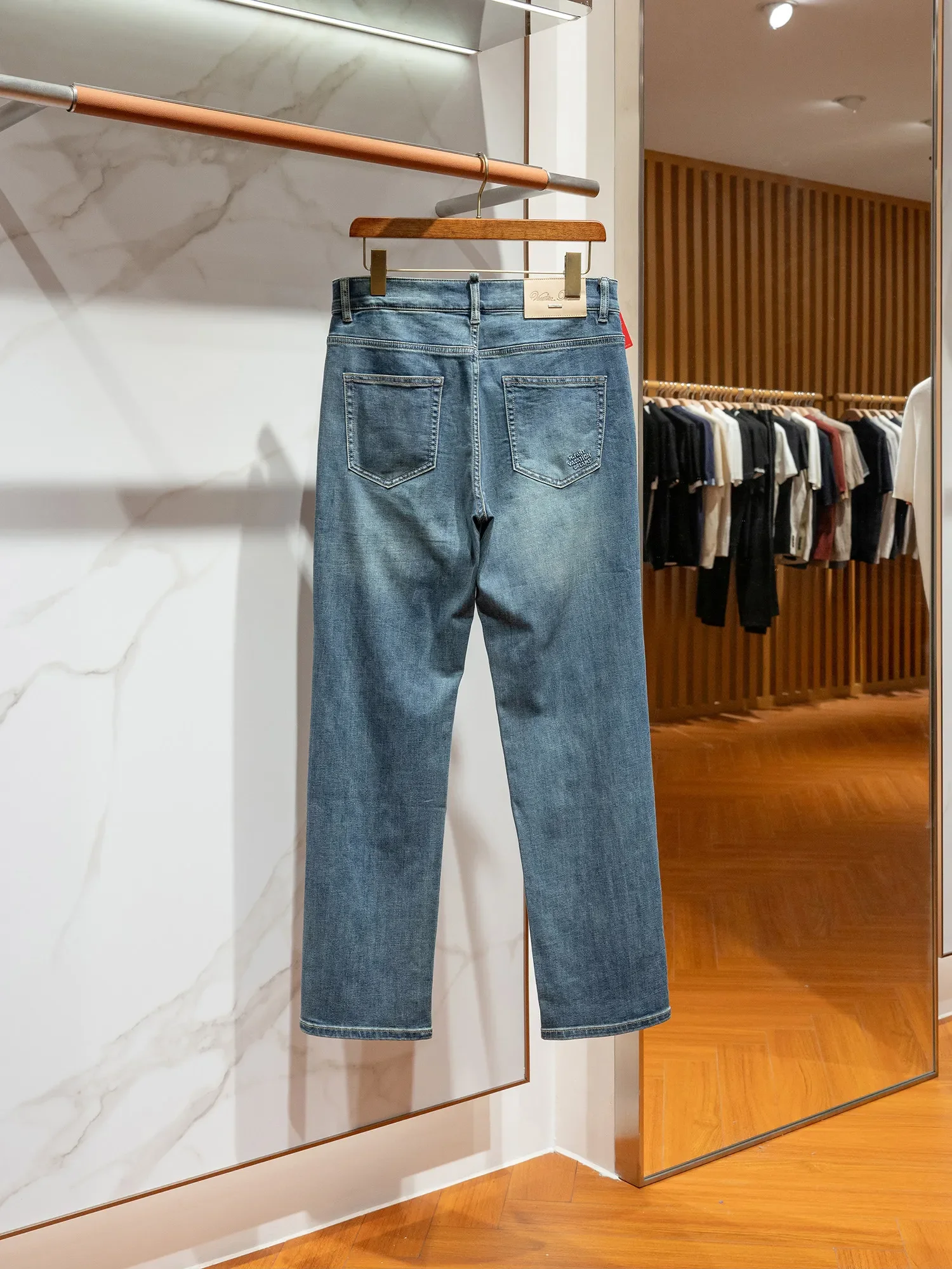 

Vintage Washed Versatile Pants Stretch Cotton Spring & Summer Thin Men's Denim Slim Straight Jeans
