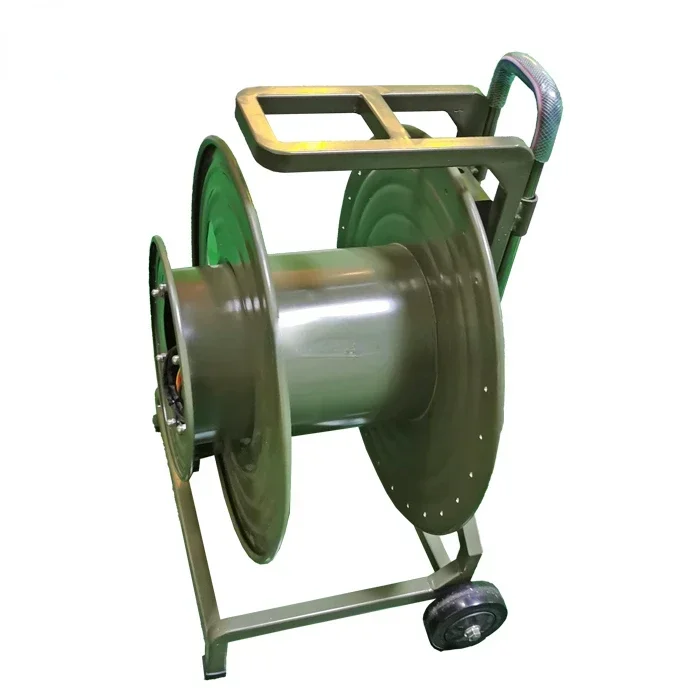 120volt cord reel 50m cable reel stand empty optical fiber drum 2 wheels reel cart