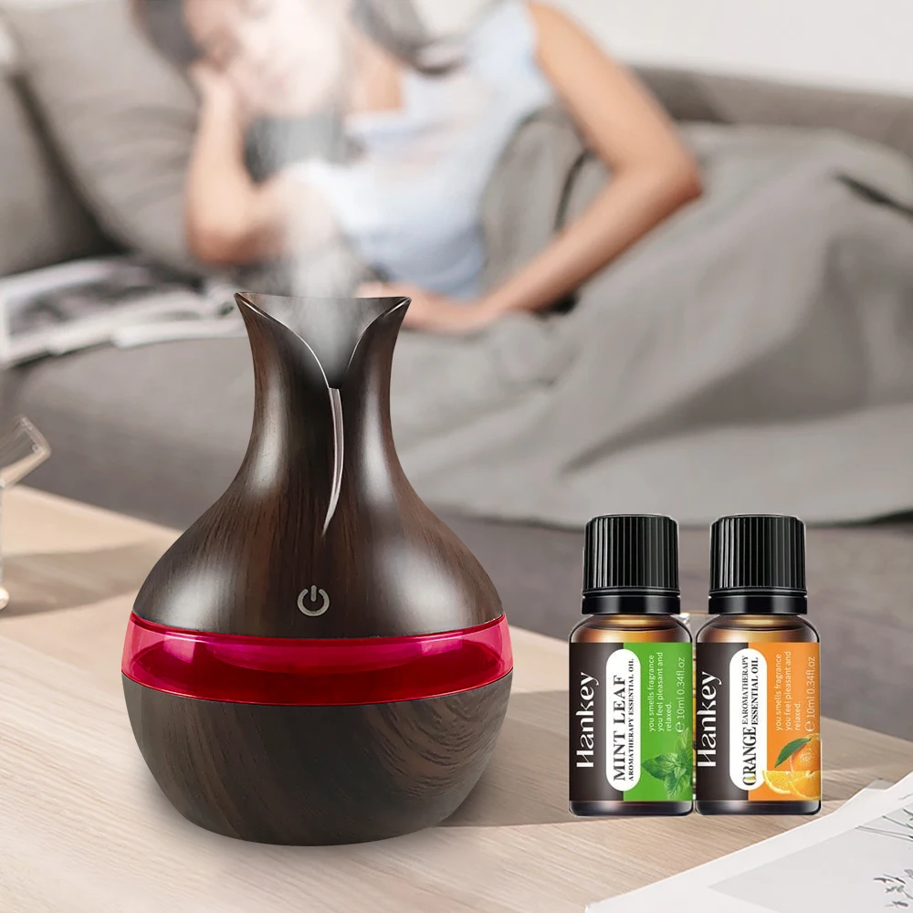

Diffuser For Home Compact Touch Humidifier with 2 Oils! 300ml USB Diffuser for Dry Air Perfect Gift for Travel Small Rooms