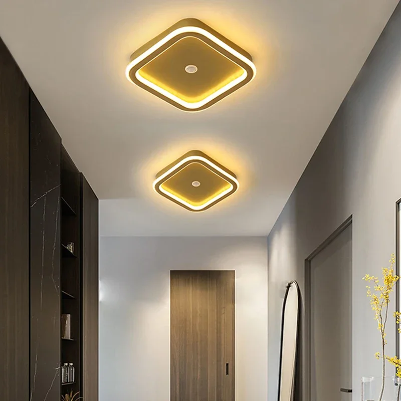 Human Body Sensor Corridor Ceiling Lights Lamp for Bacony Walkway Aisle Modern Intelligent Sensor LED Indoor Lighting Fixtures