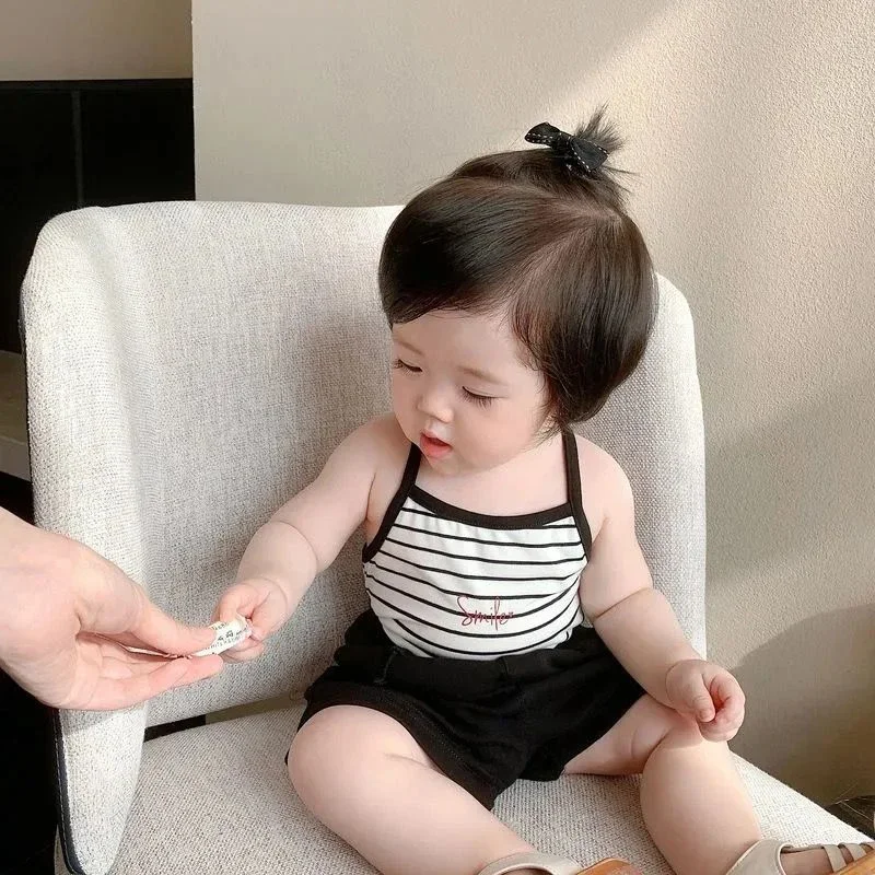 Kids Summer Clothes Baby Girls Cartoon Cute Tank Top Children Korean Casual Vest Sweet Lovely T-shirt 2024 Little Girl's Costume view 4