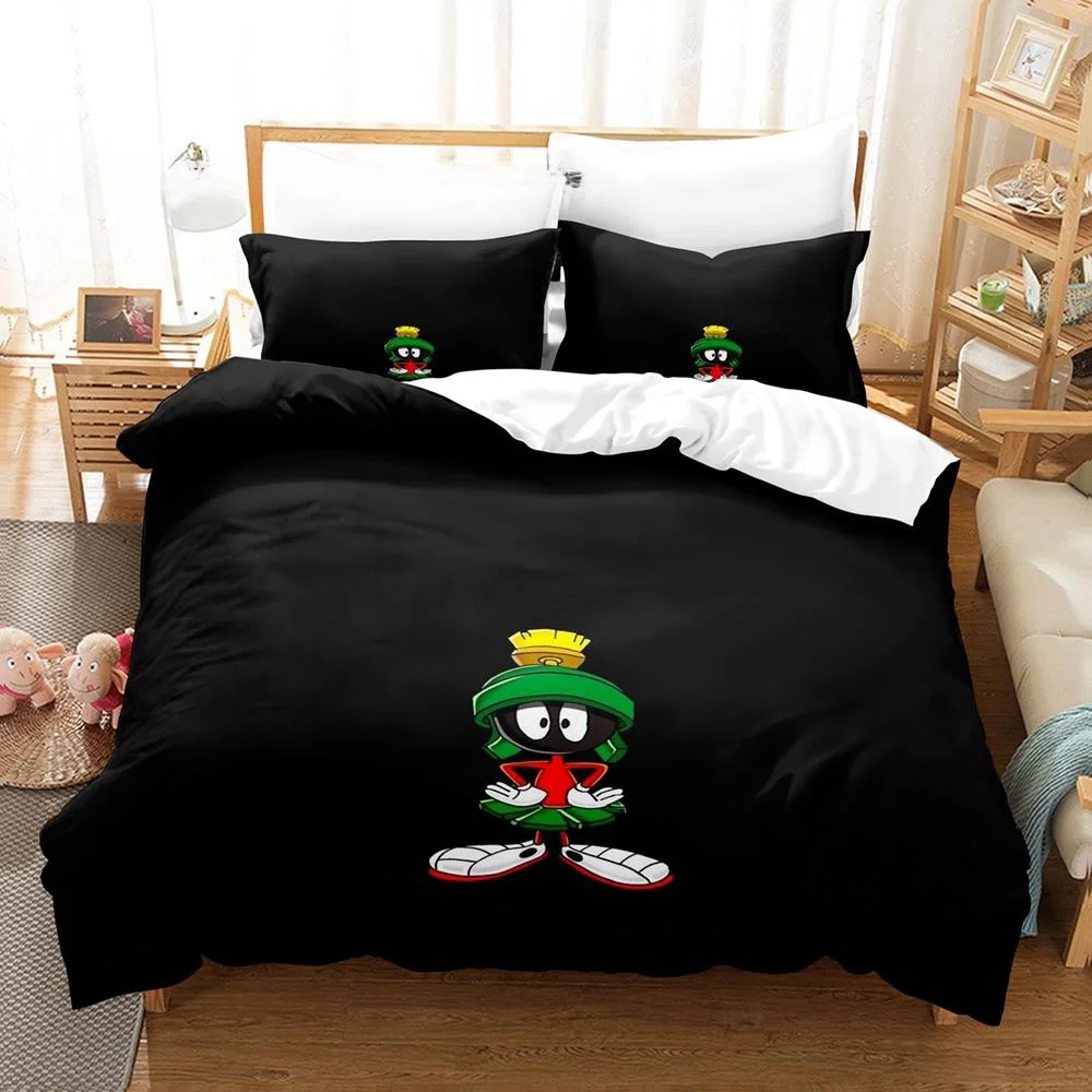 Fashion 3d Print Anime Marvin The Martian Bedding Set Single Twin Full Queen King Size Bed Set Adult Kid Bedroom Duvetcover Sets 4