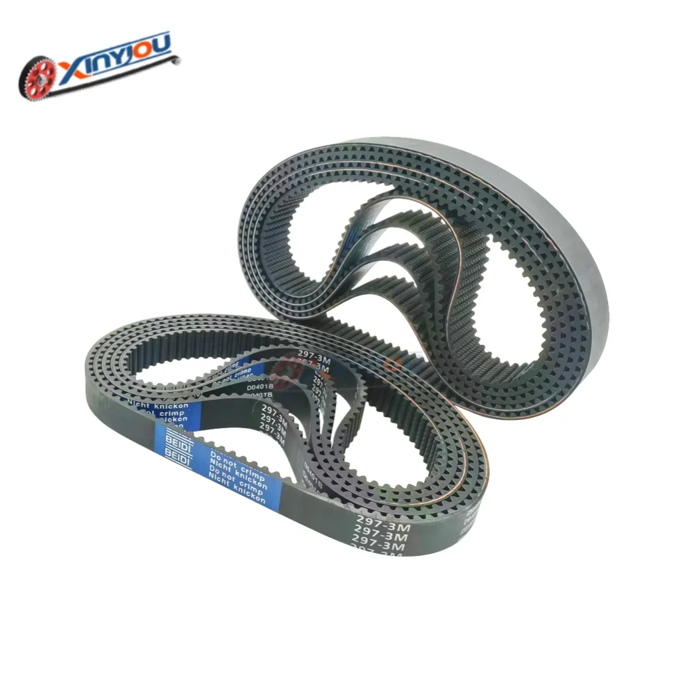 สายพานไทม์มิ่งยาง HTD3M ระยะห่างฟัน 3 มม. ความกว้างสายพาน 6/8/9/10/12/15/18/20 มม. ตัวเลือกความยาว 384~474 มม.