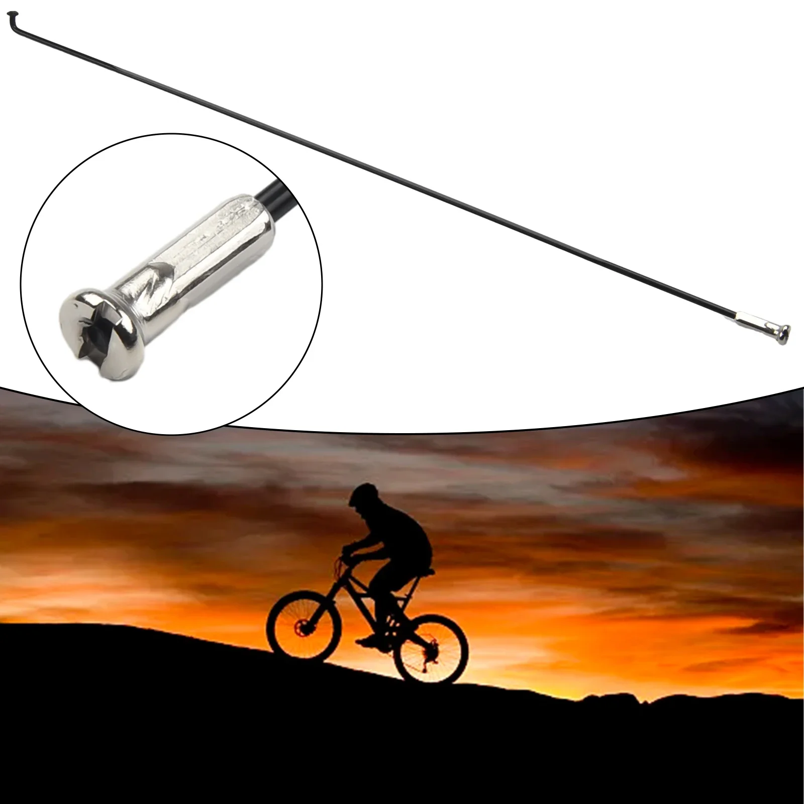 1pc Bicycle Spoke 14G Elbow, 2MM Diameter, Flat Size 2.9MM*1.1MM Mountain Bike Road Bike Wire Bicycle Spoke