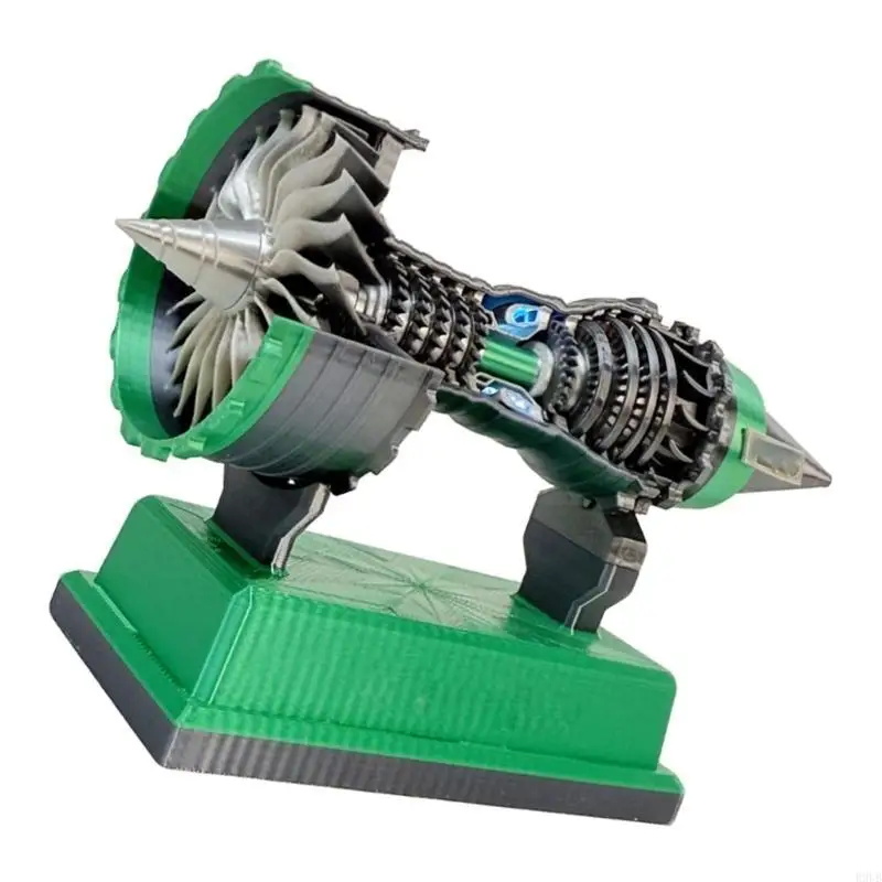 R9UB Interactive Turbofan Engine Model Educational Toy for Teens with 3D Printing Technology Desktop Display STEM Enthusiasts