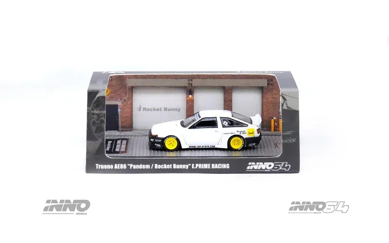 Inno-scheバンニーダイキャストモデルカー、1:64 Fulari、trueno、ae86パネル、rocket