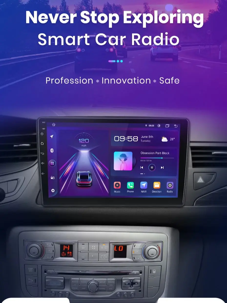 Radio samochodowe Junsun do Citroena C5 2008-2017 z bezprzewodowym CarPlay i Android Auto, z ekranem Smart Car Systems, akcesoria samochodowe, Bluetooth — 2