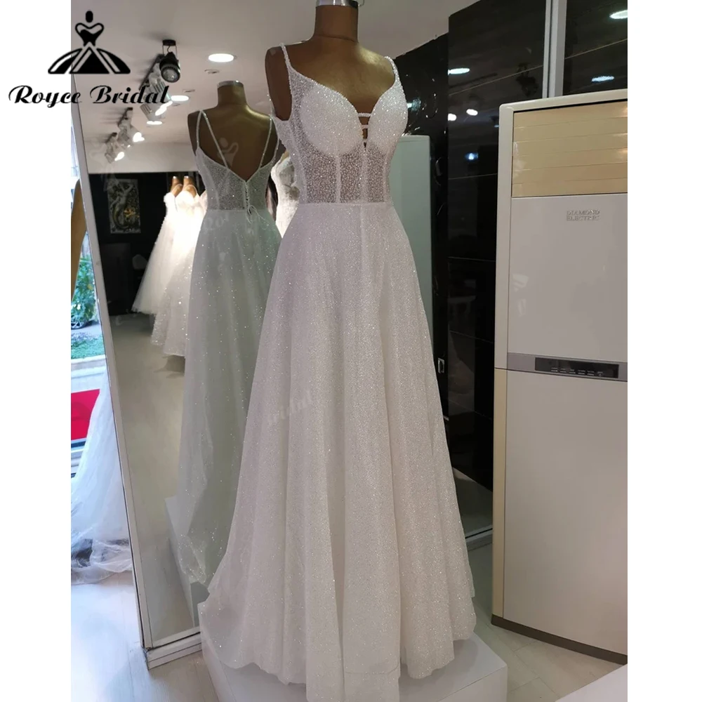 Vestido De Novia ostentoso con tirantes, Vestido De Novia De lujo, Vestido De Novia Civil