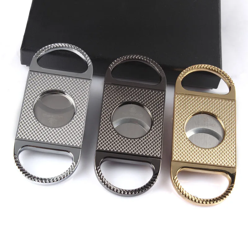 Metal Cigar Cutter Knife Stainless Steel Double Blades Cigar Holder Guillotine Portable Gadgets Scissors Enhance Accessories