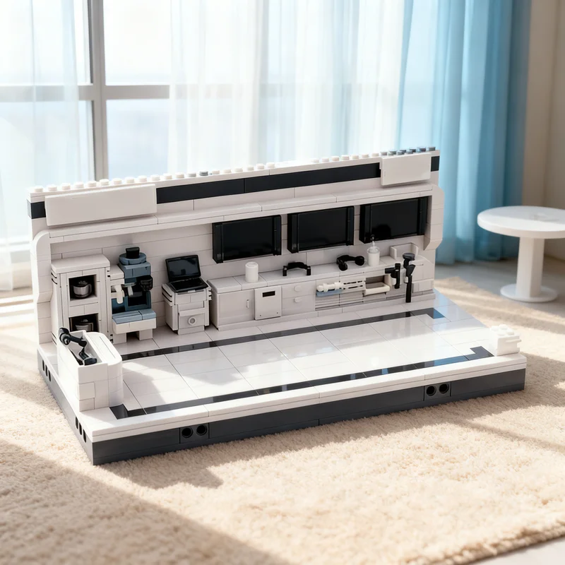 

385 деталей MOC APX GP F1: Домик для пит-бокса, базовая модель для городского строительства, конструктор, креативный подарок, декор для демонстрации, премиум-класс для взрослых