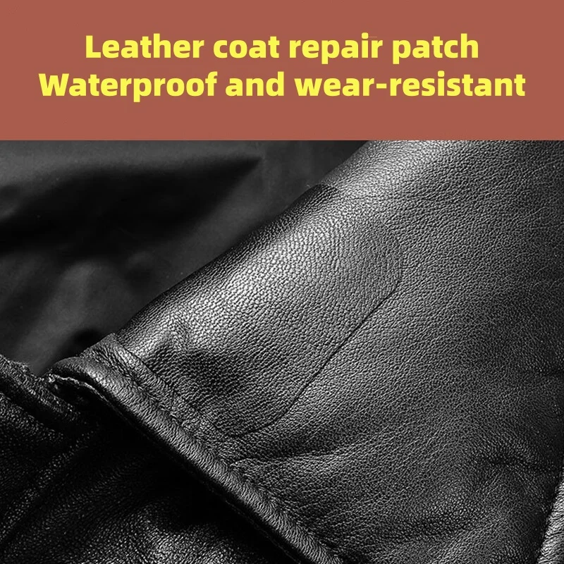 Leather Repair Patch Black Self-Adhesive No-Cut Instant Fix Leather Patch for Clothes Sofa Car Seats Furniture Bags Repair