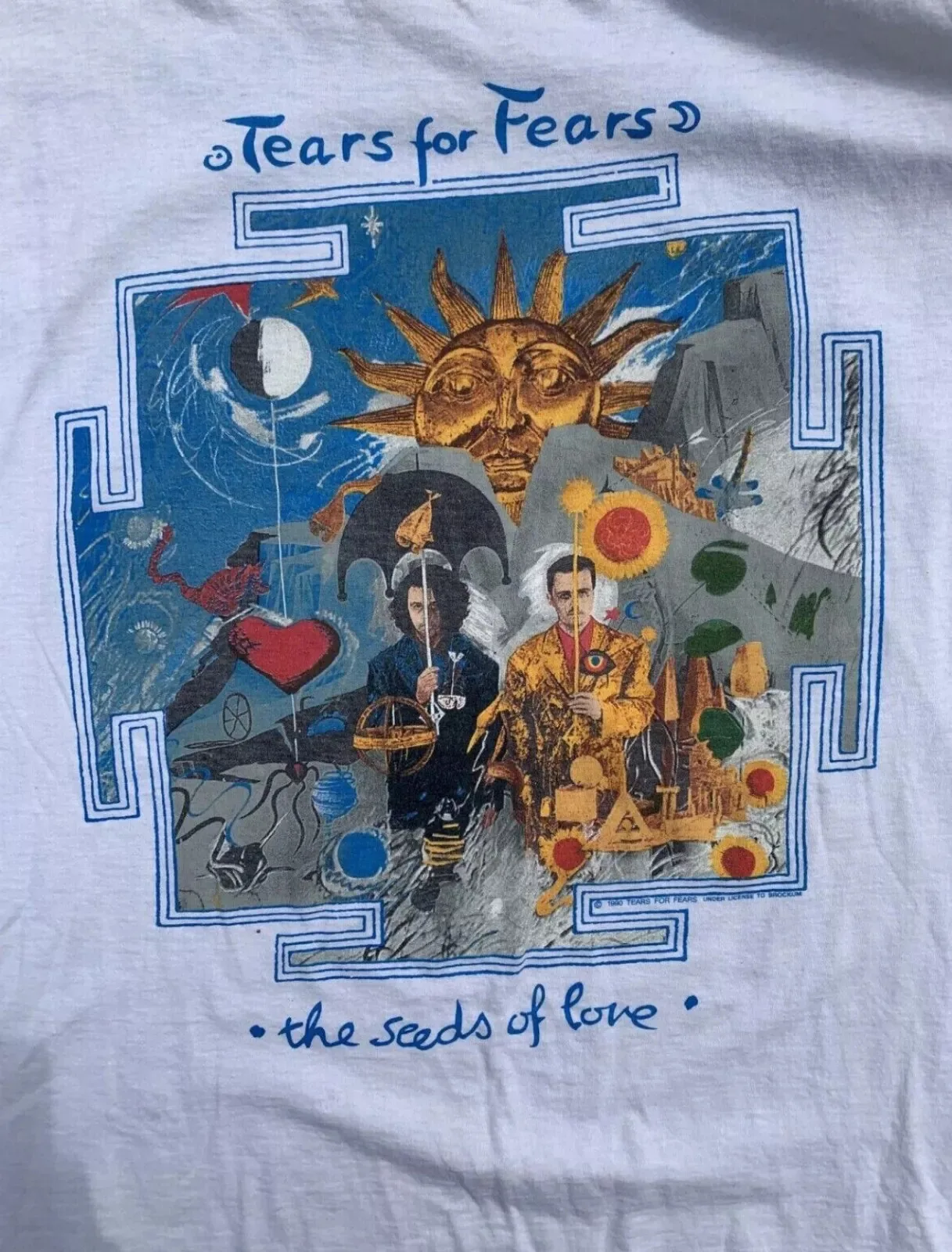 

Рубашка VTG 1990s Tears For Fears The Seeds Of Love, белая, унисекс, S-5XL
