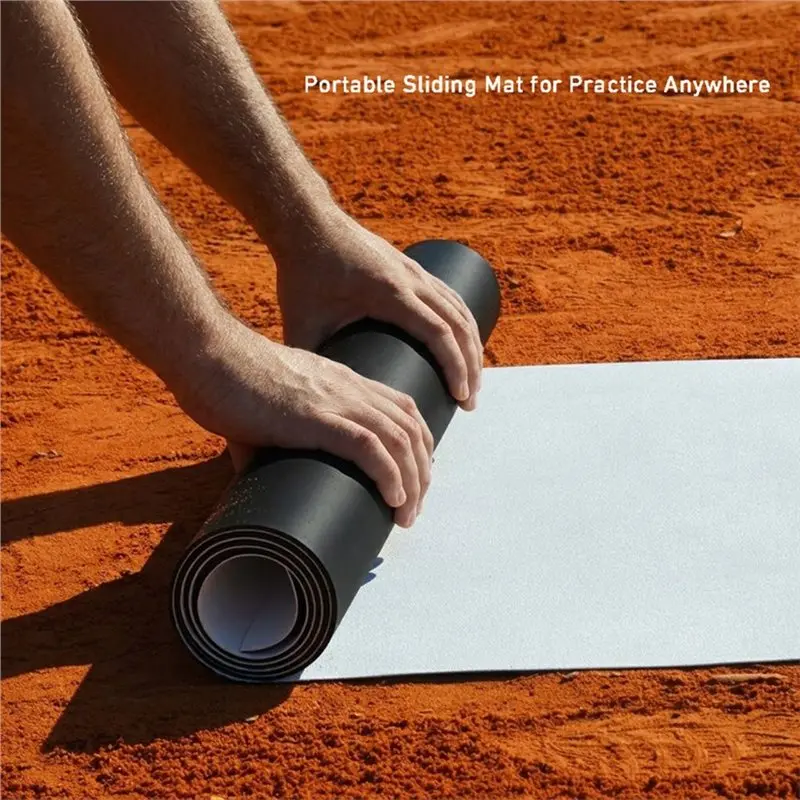 [A19P Newest!!] For Softball And Baseball Training Mat, Portable Sliding Aid For Softball Pitchers
