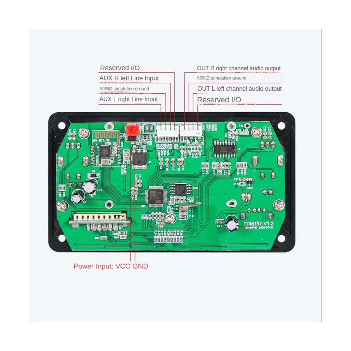 LCD MP3 플레이어 모듈, 28x64 디스플레이, 블루투스 디지털 오디오 디코더 보드, TDM157 USB SD BT FM, 자동차 홈 앰프용