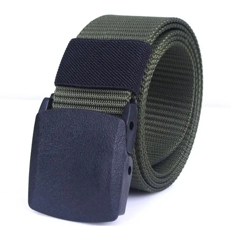 

105-160CM Long Canvas Outdoor Multifunctional Belt Anti Iron Allergy Plastic Quick Drying Mens Tactical Military Nylon Belt