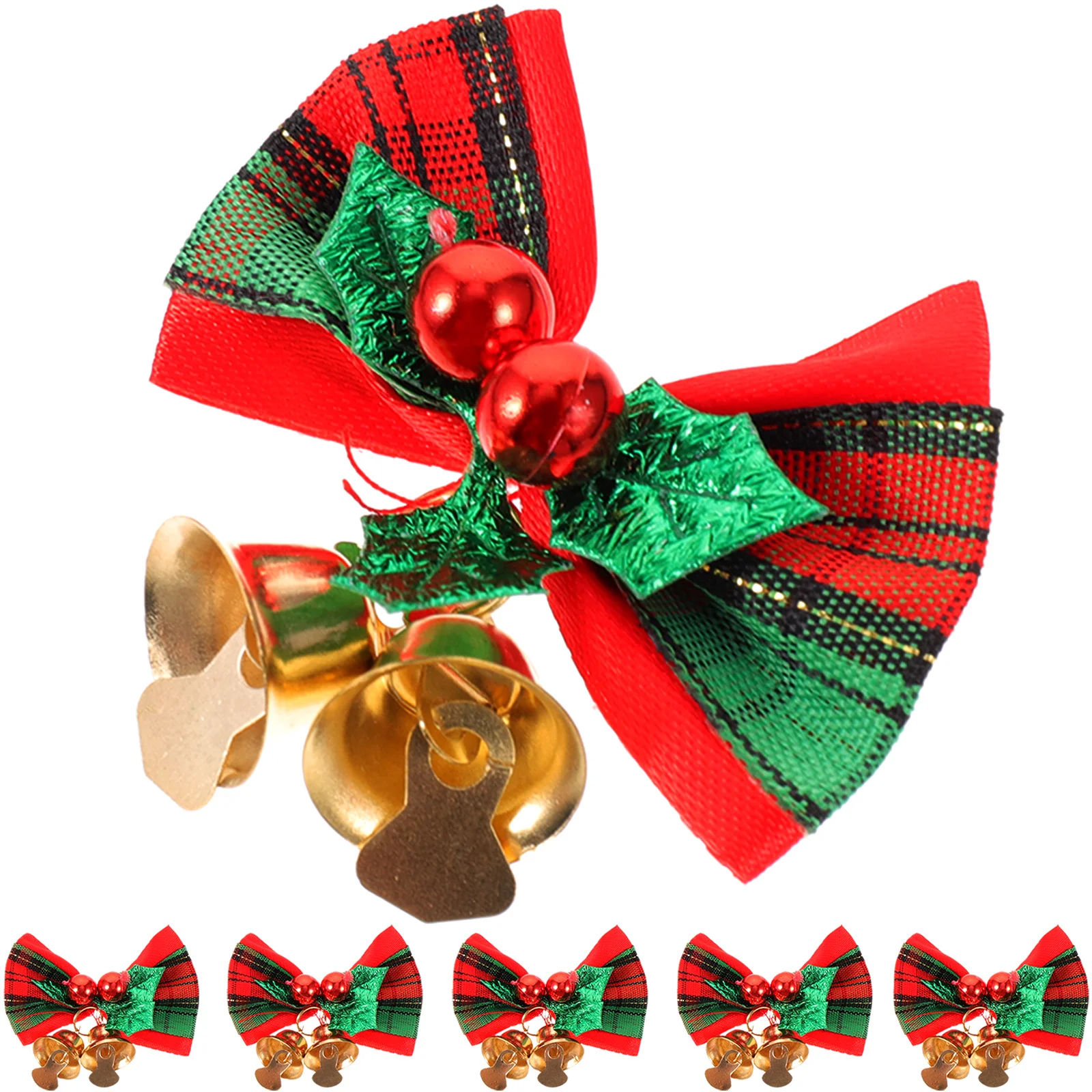 

6pcs Christmas Bow-Knot Pendant Diy Material For Tree Home Party Decor Hanging Ornament Lightweight Holiday Decoration Bow-Knot
