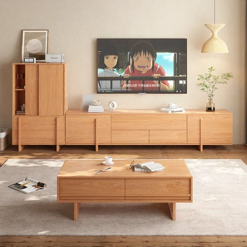 Home Furniture Tv Cabinet Mesa De Wood Stand Luxury Unit Cradle Television Entertainment Center Living Room Supports Modern