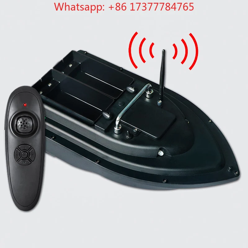 RC Carp Bait Boat With Night Lights Plastic 2Hopper Smart Cruise 500M Fishing Lure Boat