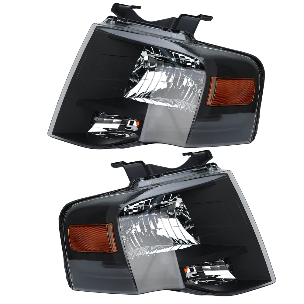 for Ford Expedition 2007 2008-2012 2013 2014 Headlight Black car Headlights headlamp drl High/Low Beam assembly accessories