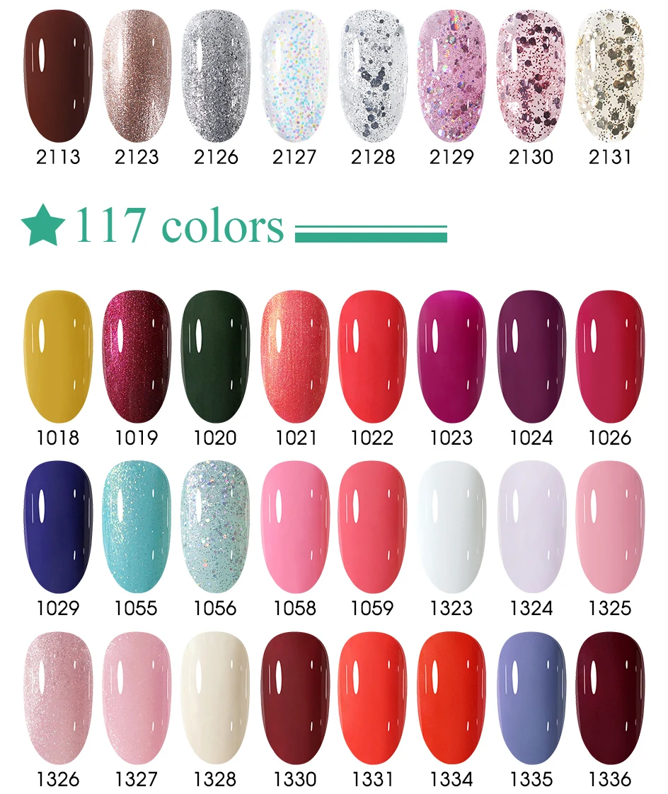 Clou Beaute 10-teiliges Buntes Gel-Nagellack-Set Nude Rot Rosa Braun Farbiger Gel-Lack Semi-Permanente Nagelkunst Vernis Maniküre-Sets – Detail 19