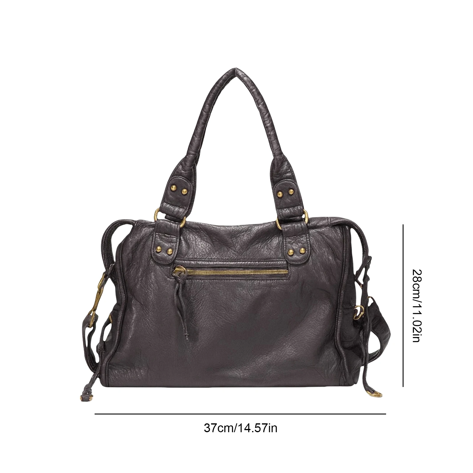 

Retro Crossbody Bag PU Leather Handbags Large Capacity Single Shoulder Bag for Women Everyday Use Work Travel