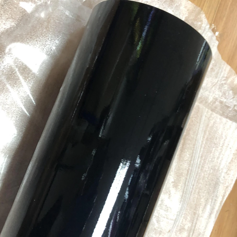 58 سنتيمتر عرض أسود لامع الفينيل فيلم لمعان سيارة التفاف احباط ملصق مع فقاعة الهواء الحرة دراجة نارية سيارة التفاف اكسسوارات السيارات #5