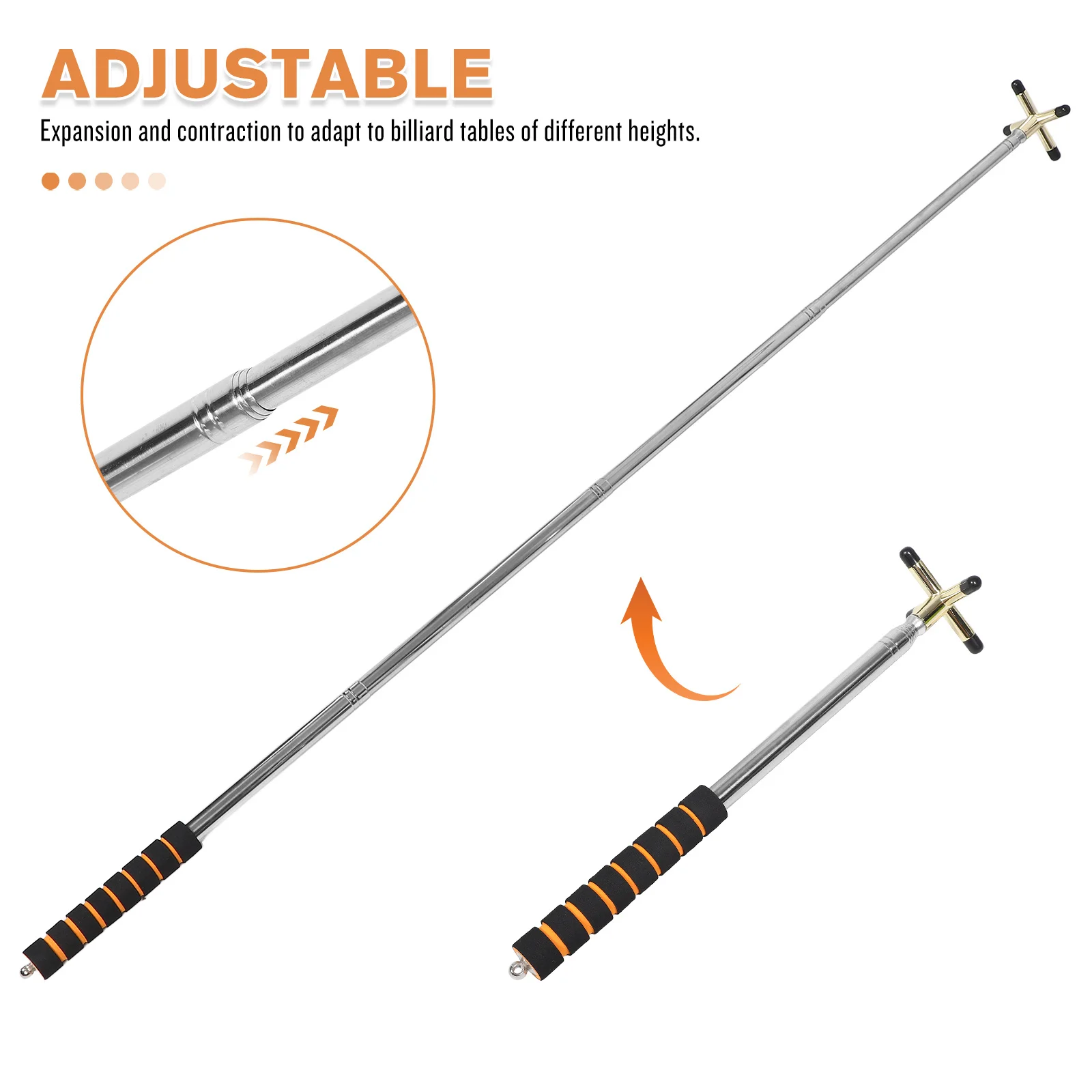الفولاذ المقاوم للصدأ تجمع جديلة عصا انفصال جسر رئيس قابل للتعديل طول البلياردو جديلة العصي لعبة طاولة بلياردو
