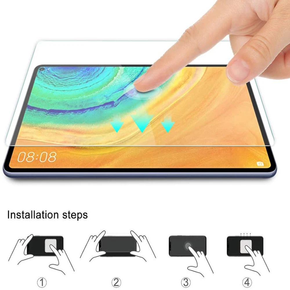 Funda para Huawei MatePad Pro 10,8, película de vidrio templado antihuellas, HD, Protector de pantalla completa, accesorios para PDA