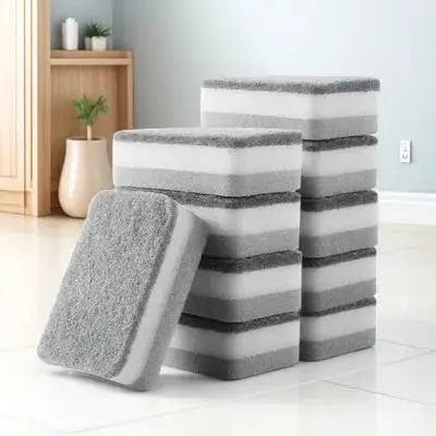 

10Pcs Premium Kitchen Sponges Multi-Use Dish Washing Cleaning Rust Removal for Cutting Boards Scissors Pots Dish Sponge