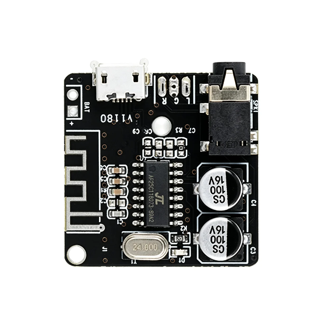 VHM-314 Bluetooth 5.0 Audio Receiver Module MP3 Lossless Decoder Wireless Stereo Board Micro USB Type-C for DIY Audio Projects