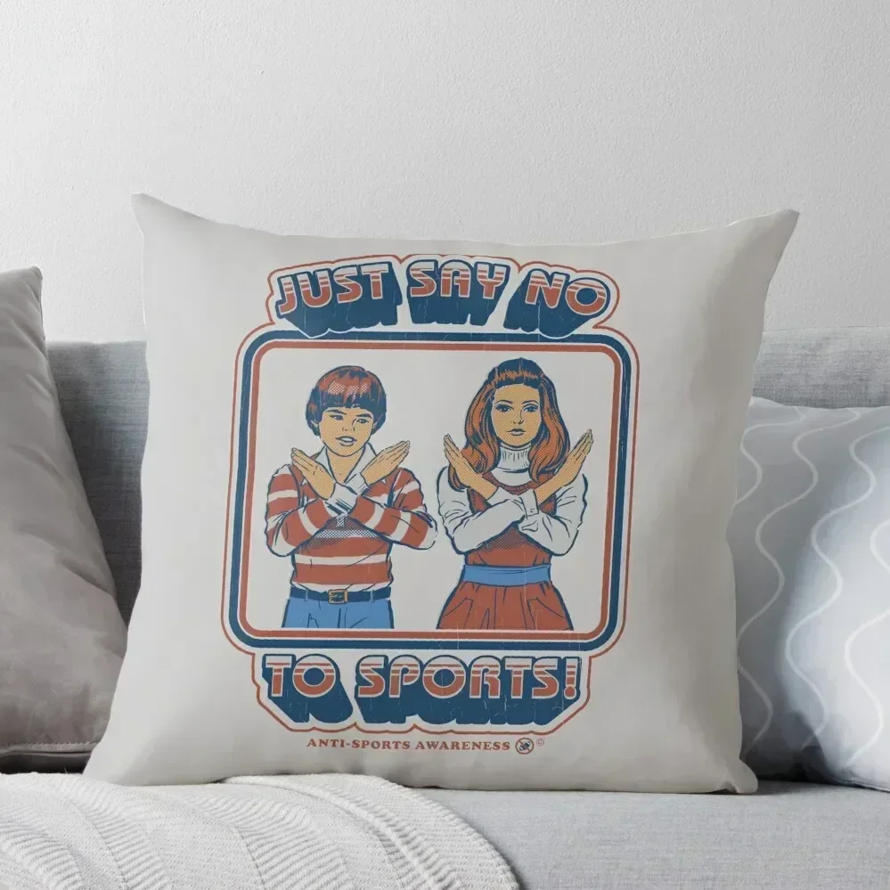 

Say No to Sports Throw Pillow Cushion Cover Luxury anime girl New year Sofas Covers pillow